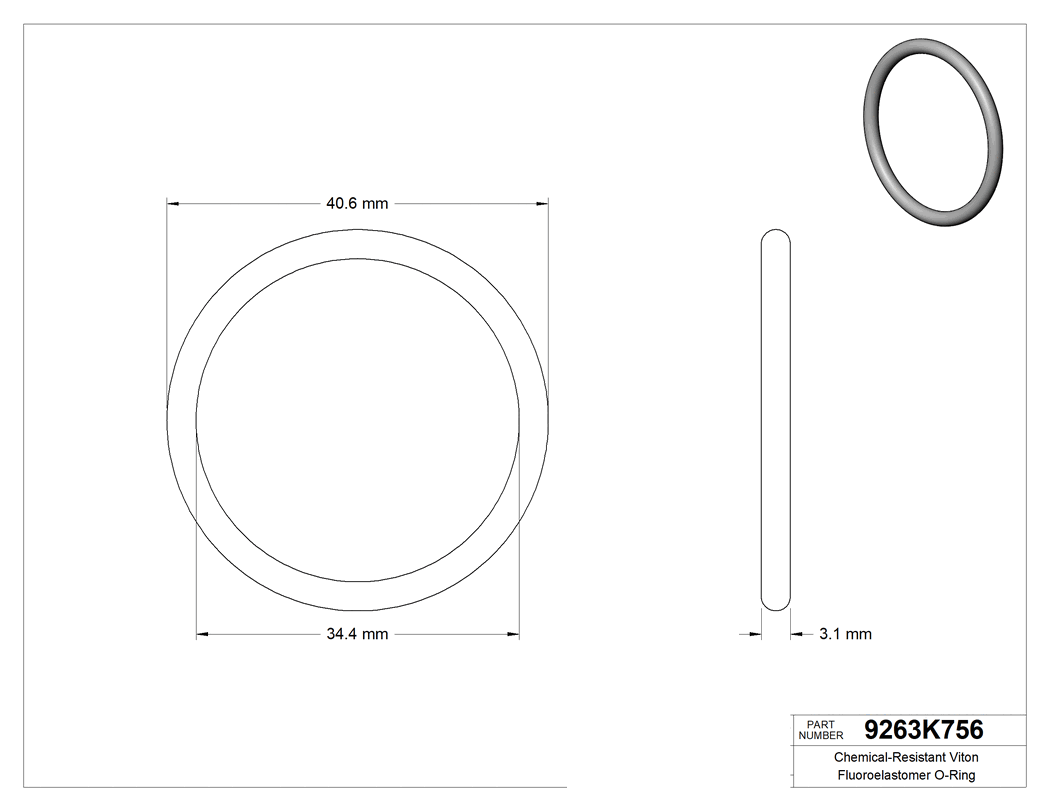 Technical drawing - 9263K756